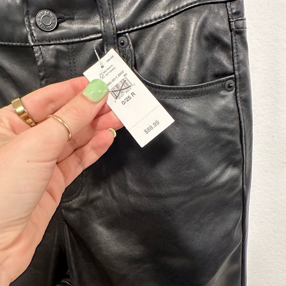 GAP Black Faux Leather Skinny leggings jegging Pants SIZE small 25 - Picture 5 of 9